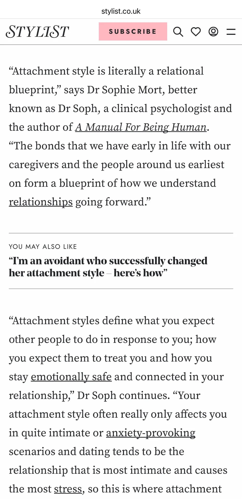 Stylist clipping — How attachment styles shape relationships